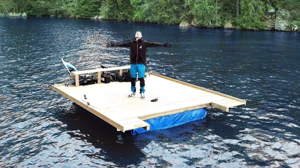 Plywood Pontoon Floating Raft